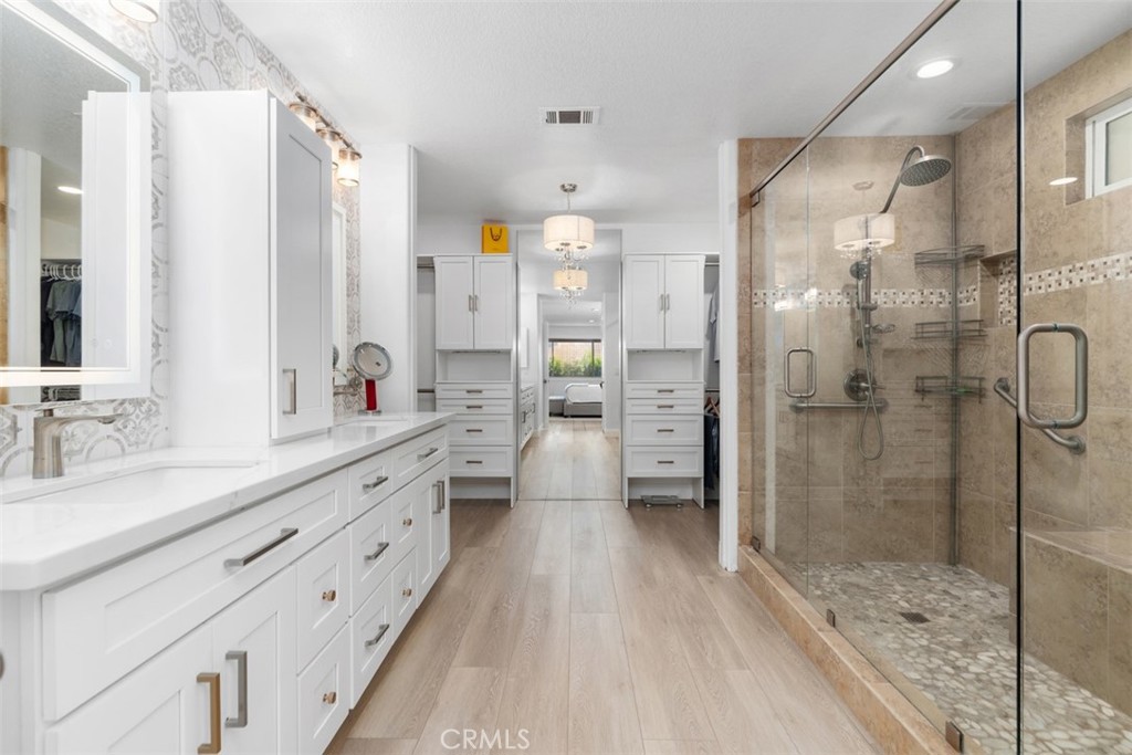 Upstairs primary bathroom - 8 National Place, Irvine CA 92602 - photo 28