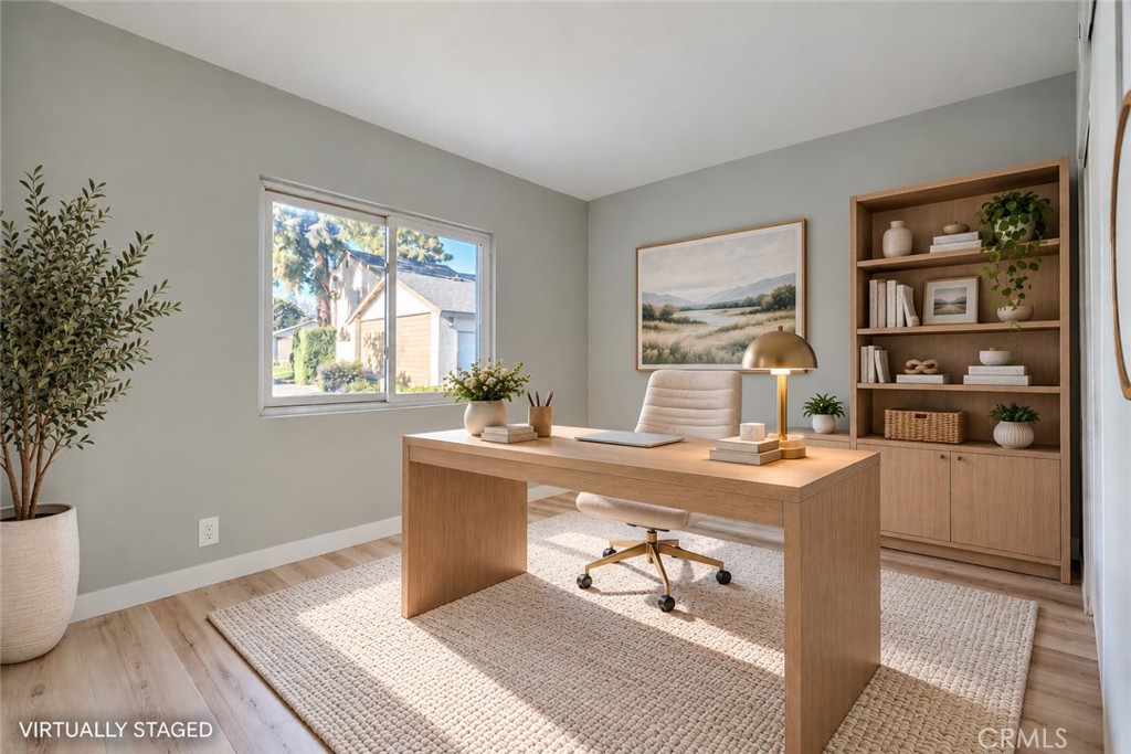 Bedroom #4 – Virtually Staged as Home Office - 750 Hartford Lane, La Habra CA 90631 - photo 15