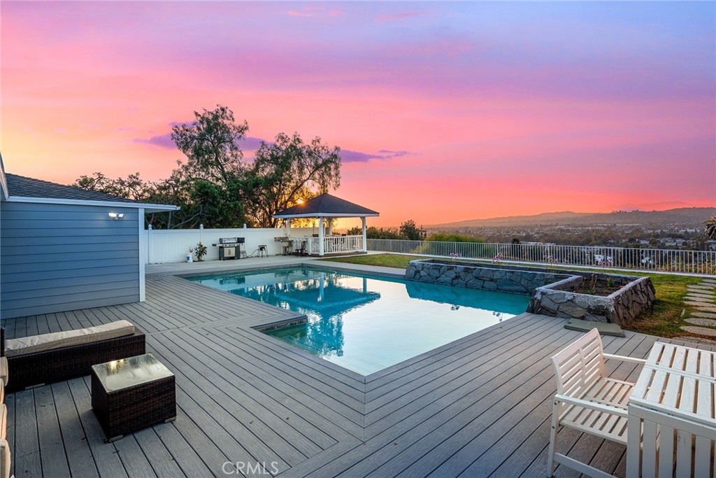 twilight backyard - 761 W Country Hills Drive, La Habra CA 90631 - photo 1