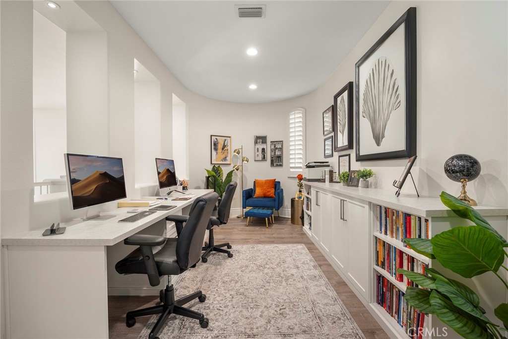 Open office area with built-in cabinets. - 16 Kempton Lane, Ladera Ranch CA 92694 - photo 35