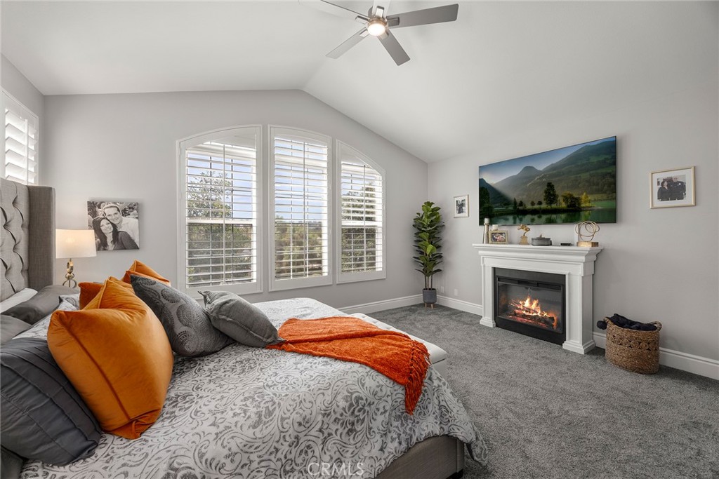 Primary bedroom (digitally enhanced fire). - 16 Kempton Lane, Ladera Ranch CA 92694 - photo 39
