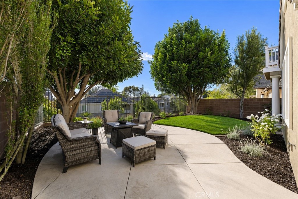 Backyard patio w/neighborhood views - 29 Bushwood, Ladera Ranch CA 92694 - photo 2