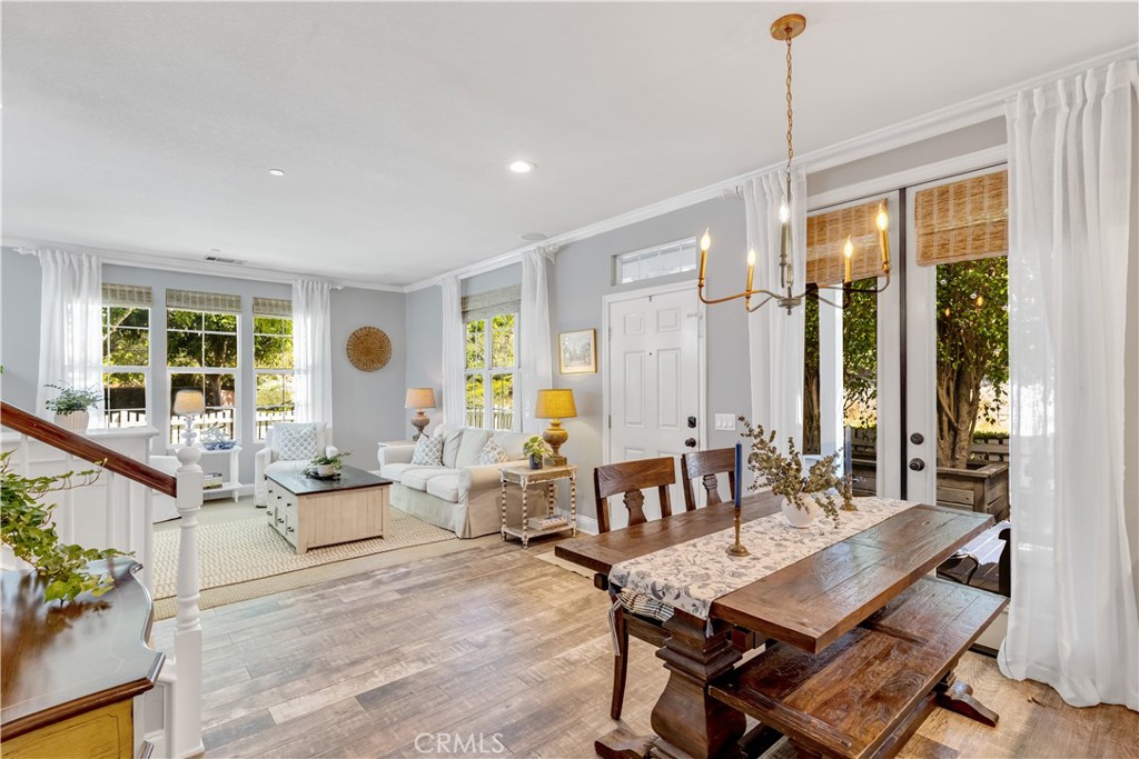 Dining room glass panel French Doors open to private outdoor spaces are not - 5 Surrey Farm, Ladera Ranch CA 92694 - photo 7