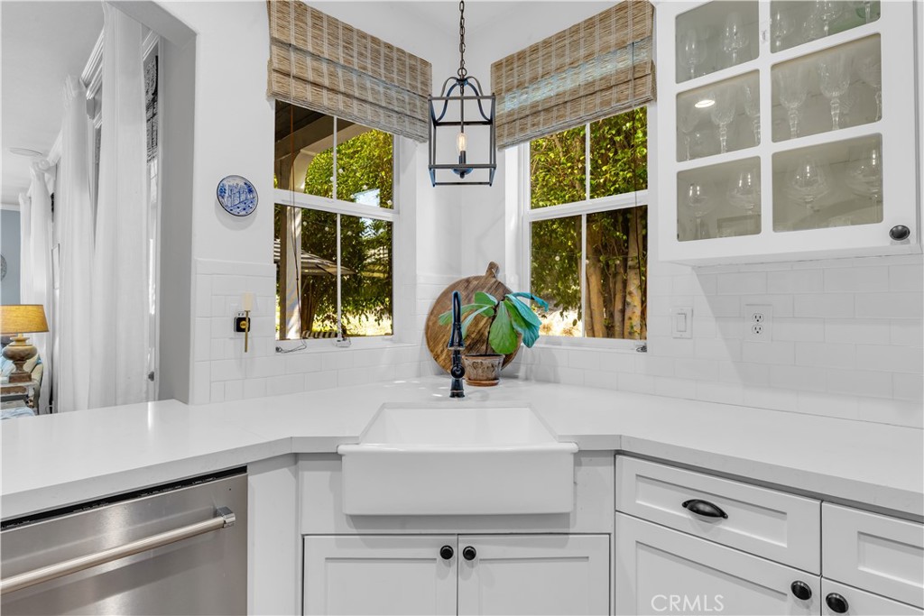 Remodeled Kitchen view to private side patio - 5 Surrey Farm, Ladera Ranch CA 92694 - photo 22