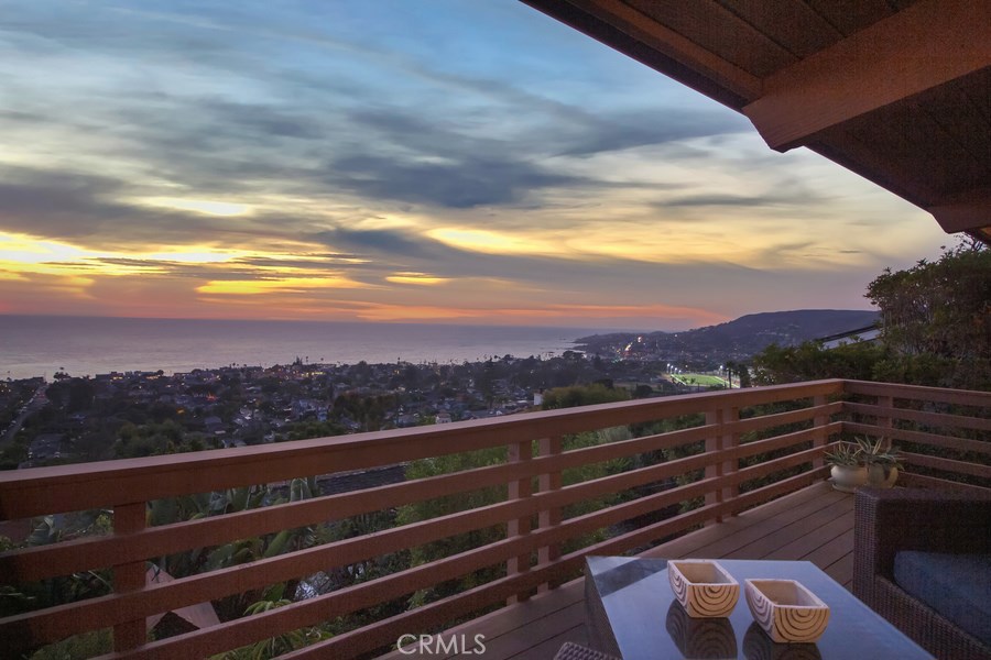 Living room deck-a wonderful place to relax and enjoy the views any time of day - 1061 Canyon View Drive, Laguna Beach CA 92651 - photo 1