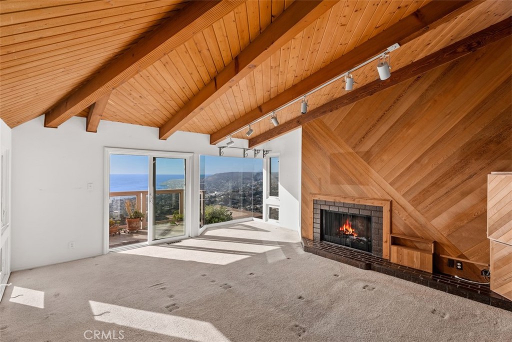 Fireplace & beamed ceilings - 1325 La Mirada Street, Laguna Beach CA 92651 - photo 13