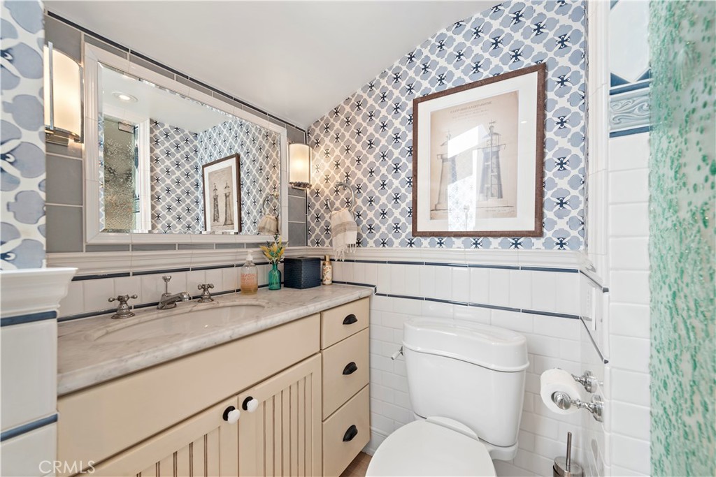 Bathroom #2 with shower. - 151 Rockledge, Laguna Beach CA 92651 - photo 13