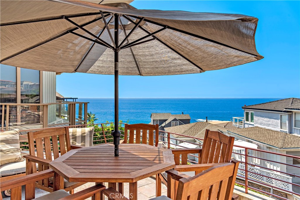 Private deck with a wet-bar for entertaining, relaxing, or soaking up the sun. - 159 Dumond Drive, Laguna Beach CA 92651 - photo 1