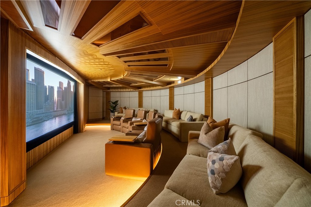 Semi-circular movie room - 18 Lagunita Drive, Laguna Beach CA 92651 - photo 10