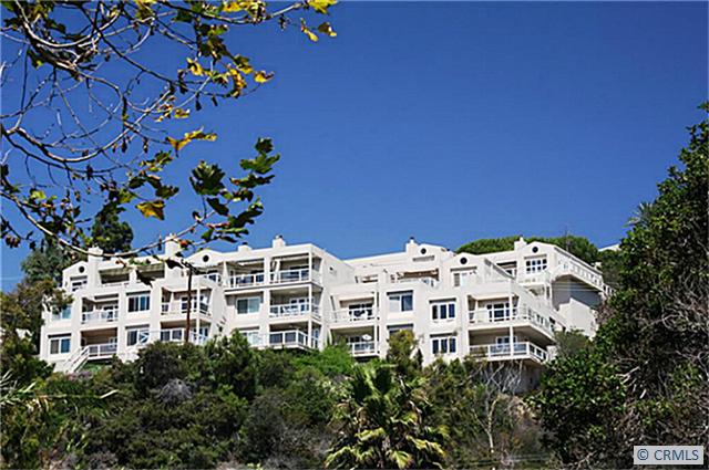 View of Complex from Aliso Beach. Subject is upper unit to right. - 21742 WESLEY Drive 3, Laguna Beach CA 92651 - photo 1