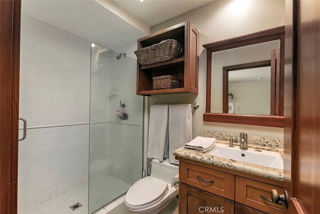2nd bath inside the 2nd bedroom, with a walk-in shower. - 21771 Ocean Vista Drive 29, Laguna Beach CA 92651 - photo 27