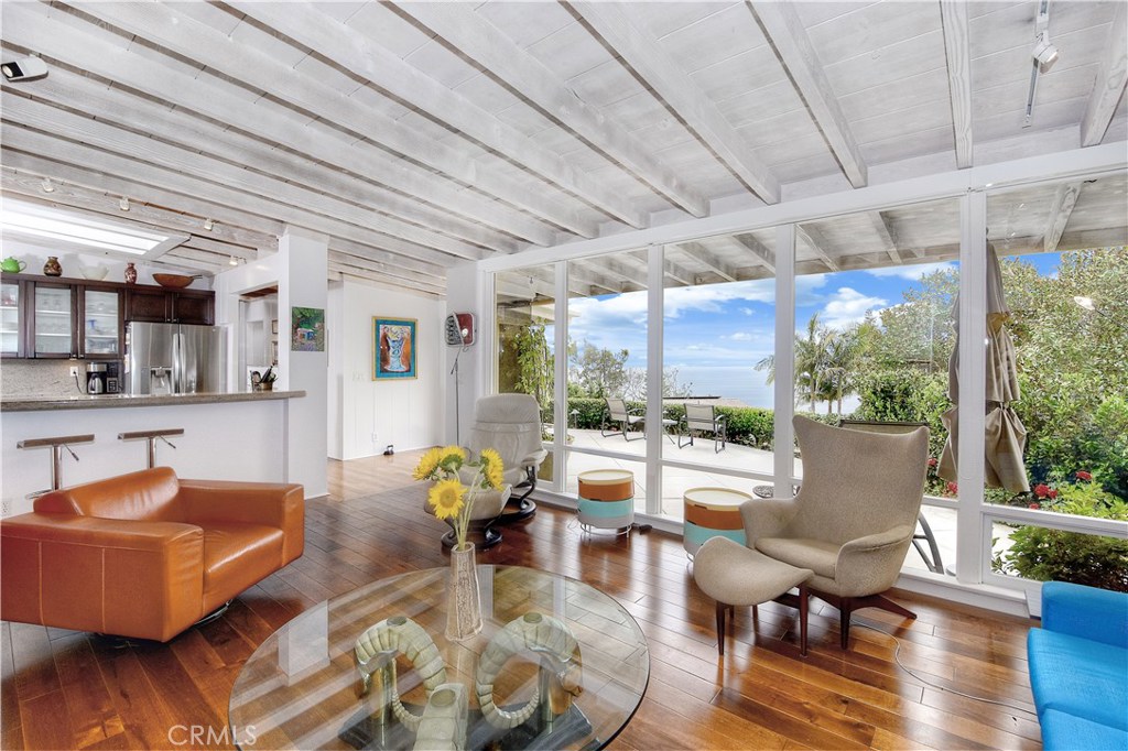 Mid century inspired living room with spectacular ocean views. - 22311 3rd Avenue, Laguna Beach CA 92651 - photo 1