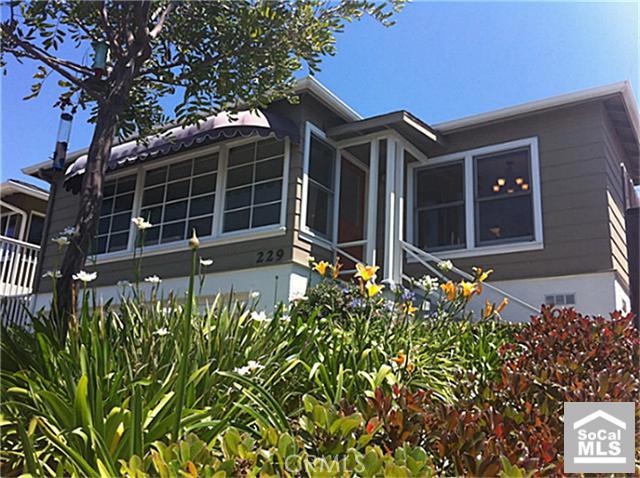 The front home, 229 Beverly St. The two car garage is below to the left. - 229 BEVERLY Street, Laguna Beach CA 92651 - photo 1