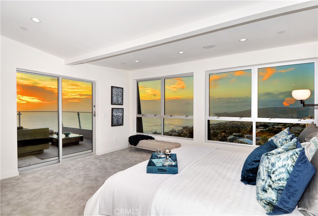 Master bedroom suite with ocean view deck. Sweet dreams! - 2480 Juanita Way, Laguna Beach CA 92651 - photo 1