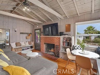 Living room with fireplace - 254 Chiquita, Laguna Beach CA 92651 - photo 5