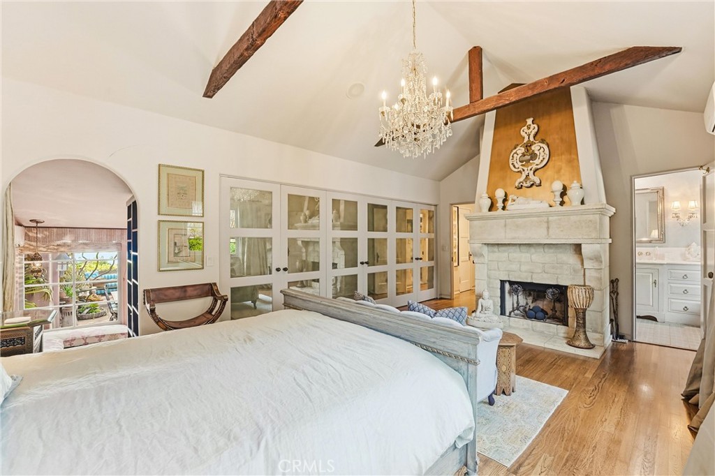 Primary Bedroom Fireplace - 260 High, Laguna Beach CA 92651 - photo 15