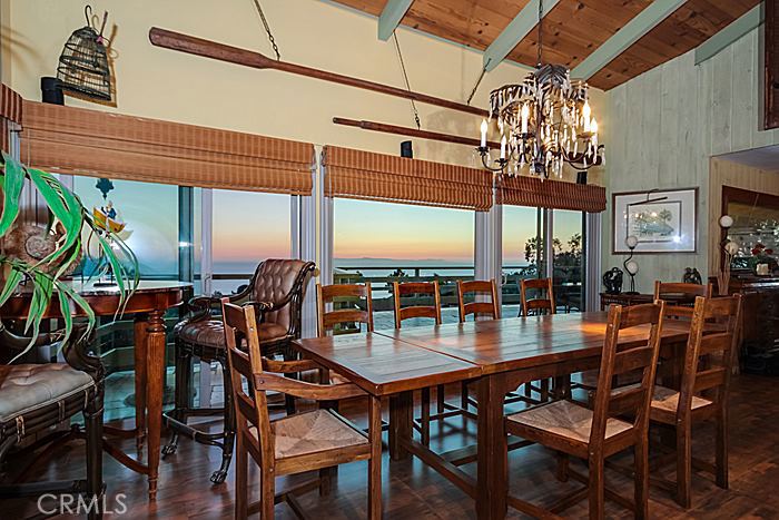 Dining Room Area with Ocean Views and Access to the Deck - 2635 Temple Hills Drive, Laguna Beach CA 92651 - photo 1