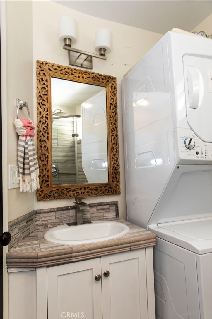Second Bathroom with Stackable Laundry included - 275 Woodland, Laguna Beach CA 92651 - photo 18
