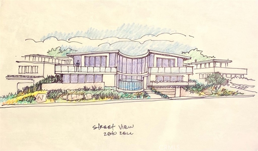 Sketch by Architect, David M. Parker - 2840 Zell Drive, Laguna Beach CA 92651 - photo 43