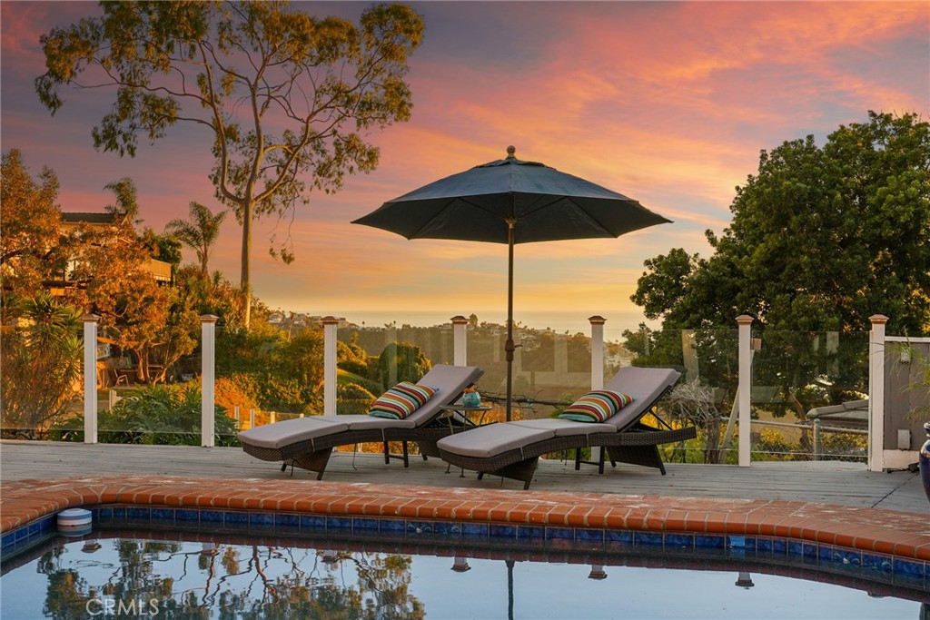 Ocean Sunset from the pool - 2885 Zell Drive, Laguna Beach CA 92651 - photo 1