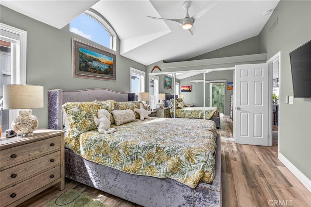 Primary bedroom with skylights - 30802 S Coast Highway F-10, Laguna Beach CA 92651 - photo 12