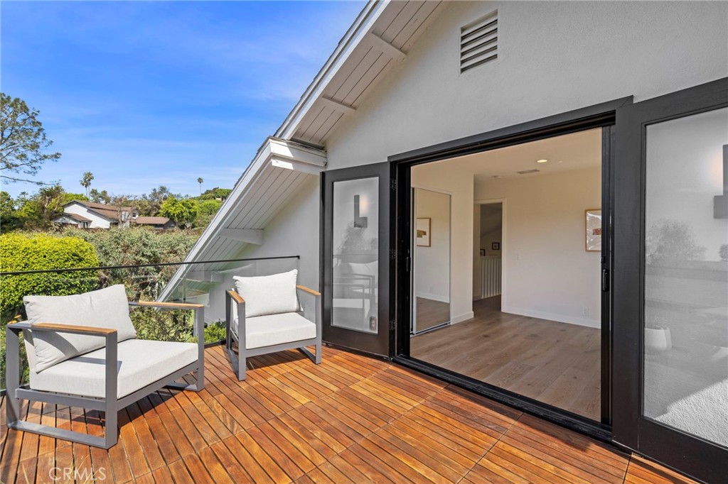 Ocean view deck, accessed from 2nd bedroom - 3121 Bern Drive, Laguna Beach CA 92651 - photo 22