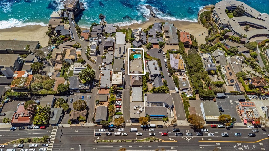 DRONE VIEW OF HOME -STEPS TO SAND! - 31731 Seacove, Laguna Beach CA 92651 - photo 2