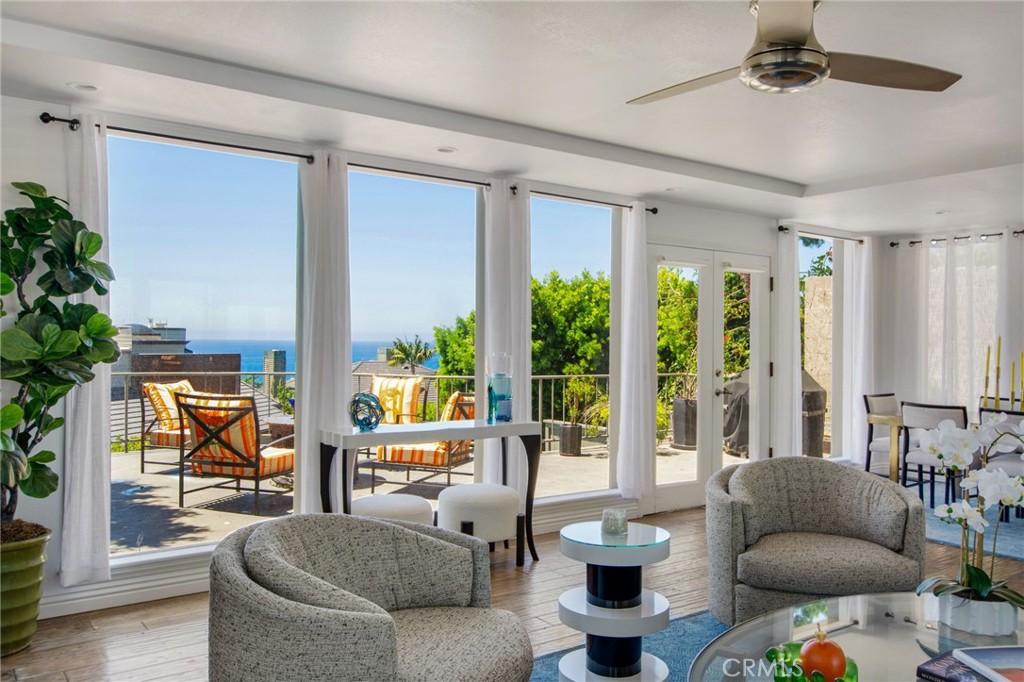 OCEAN VIEWS FROM LIVING ROOM SITTING AREA OUT TO DECK! - 31731 Seacove, Laguna Beach CA 92651 - photo 15