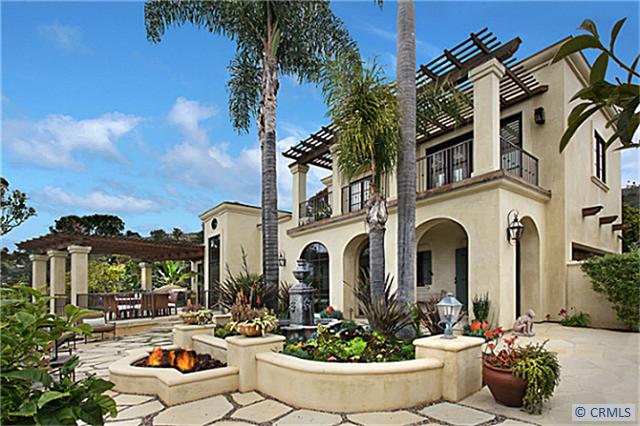 Front View with Fire Pit and Fountain - 31732 MAR VISTA Avenue, Laguna Beach CA 92651 - photo 1