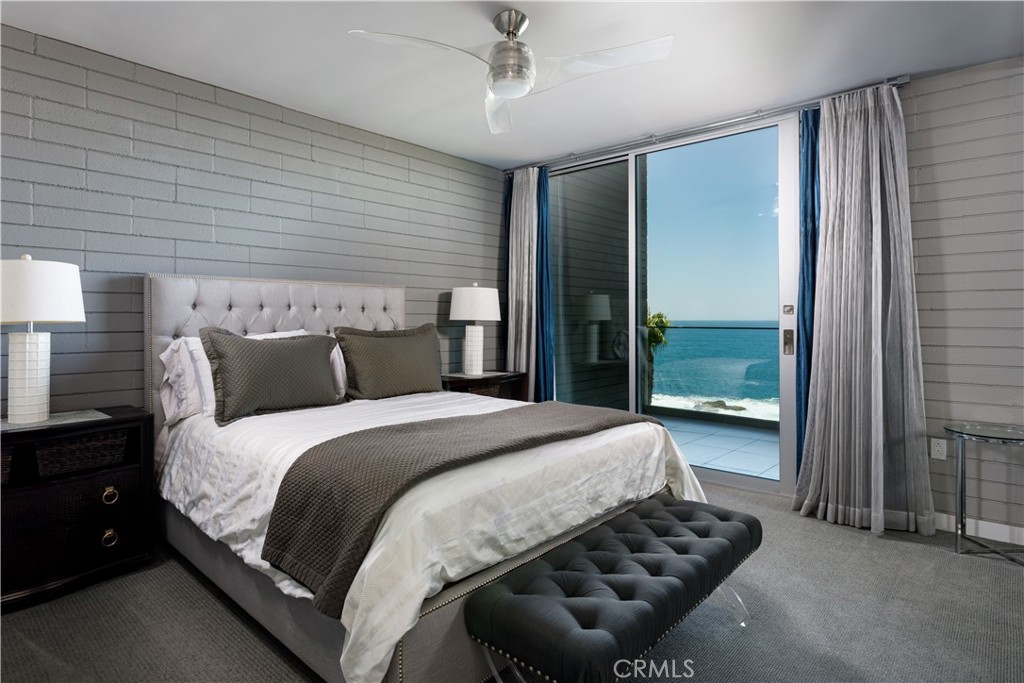 Master Bedroom with slider and Ocean views - 31755 Coast 105, Laguna Beach CA 92651 - photo 15