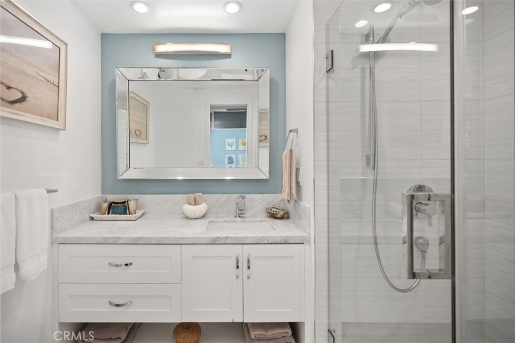 Remodeled ensuite Bathroom for 2nd Bedroom - 31755 Coast 106, Laguna Beach CA 92651 - photo 26