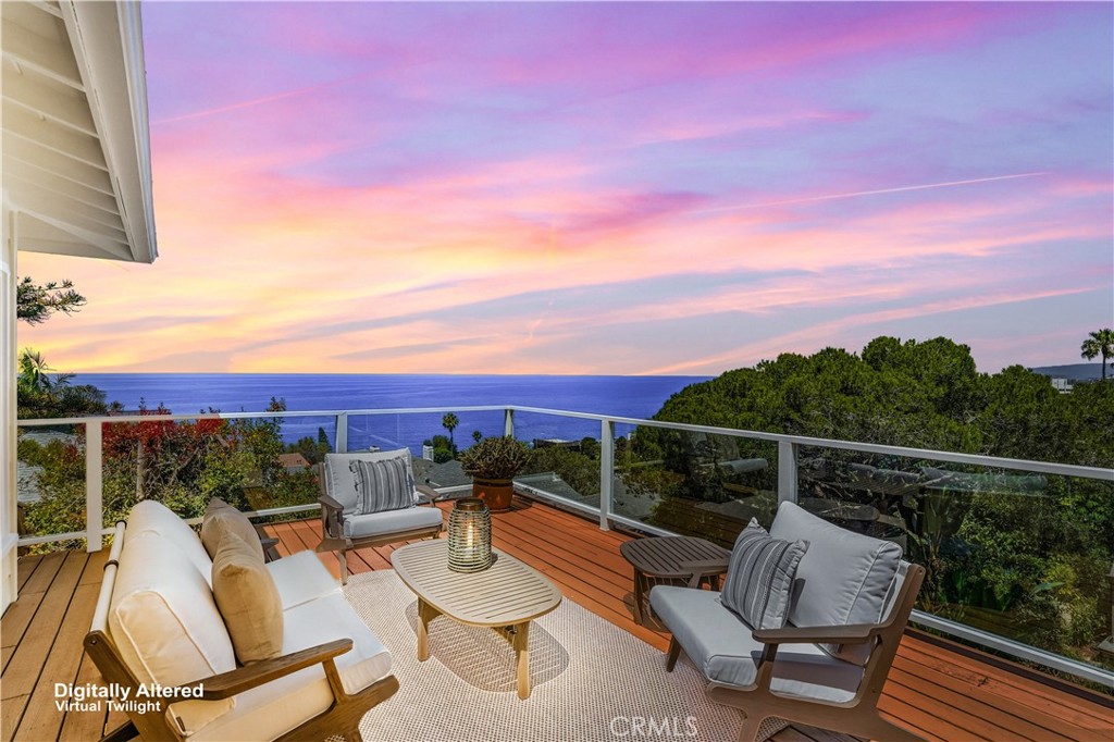 Twilight photo from your balcony - 32021 & 32001 sunset Avenue, Laguna Beach CA 92651 - photo 5