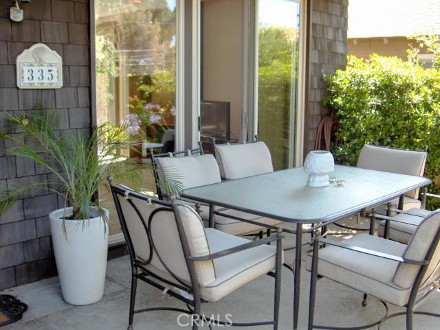 Large front patio at entrance. - 335 Cypress Drive, Laguna Beach CA 92651 - photo 1