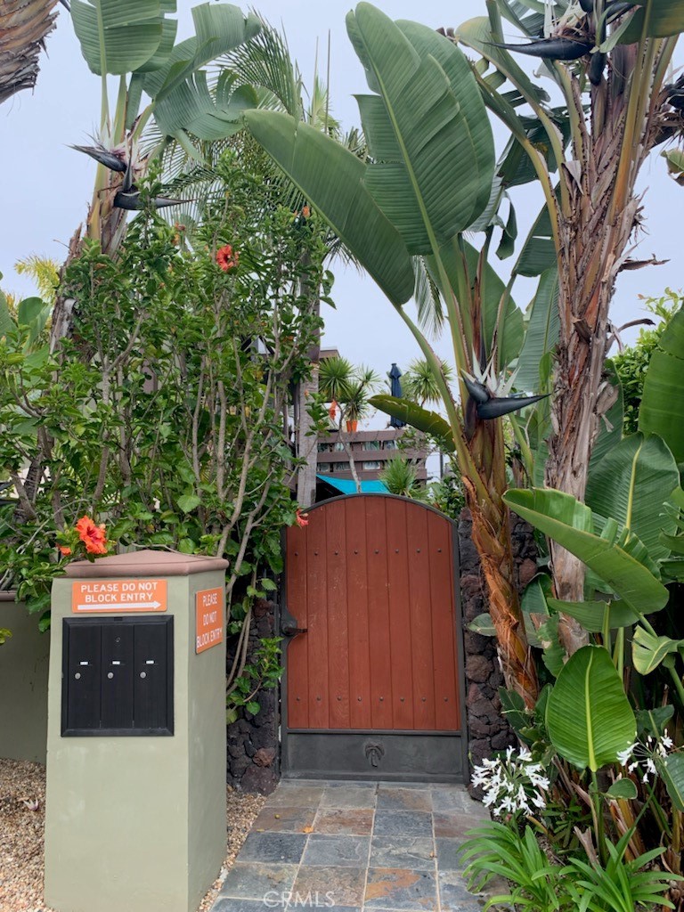 Aloha! Enter the property through this lovely gate - 343 Myrtle Street B back unit, Laguna Beach CA 92651 - photo 1