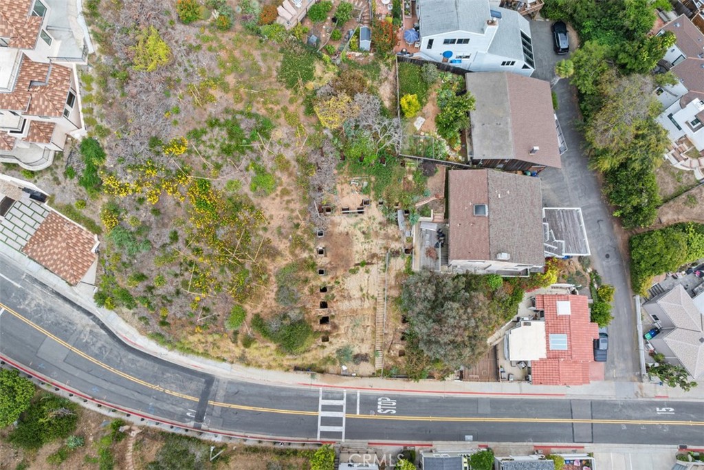 Arial photo directly above the property. Please note, this image shows two lots. Lot for sale is closest to the ocean. F - 375 Nyes Place, Laguna Beach CA 92651 - photo 4
