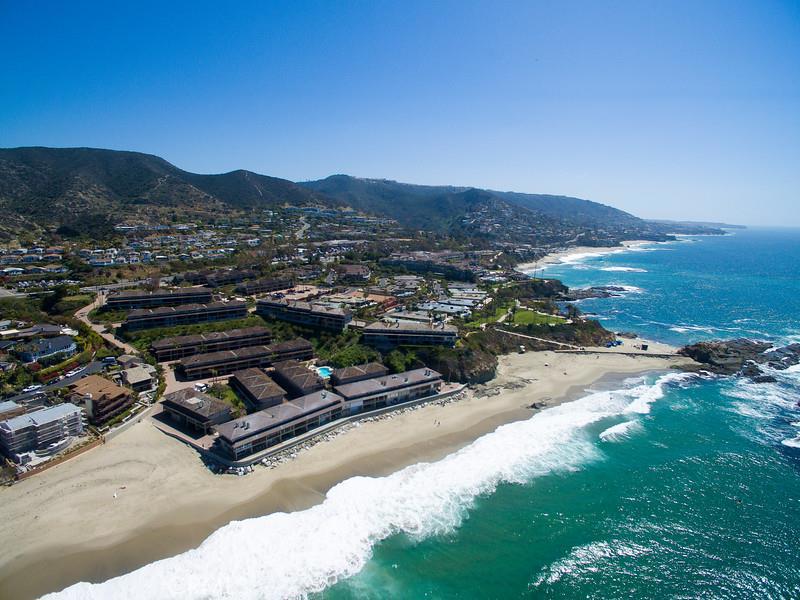 AERIAL VIEW OF VILLAS AT BLUE LAGOON SHOWING MONTAGE RESORT AND SPA IN THE BACKGROUND - 40 Blue Lagoon, Laguna Beach CA 92651 - photo 28