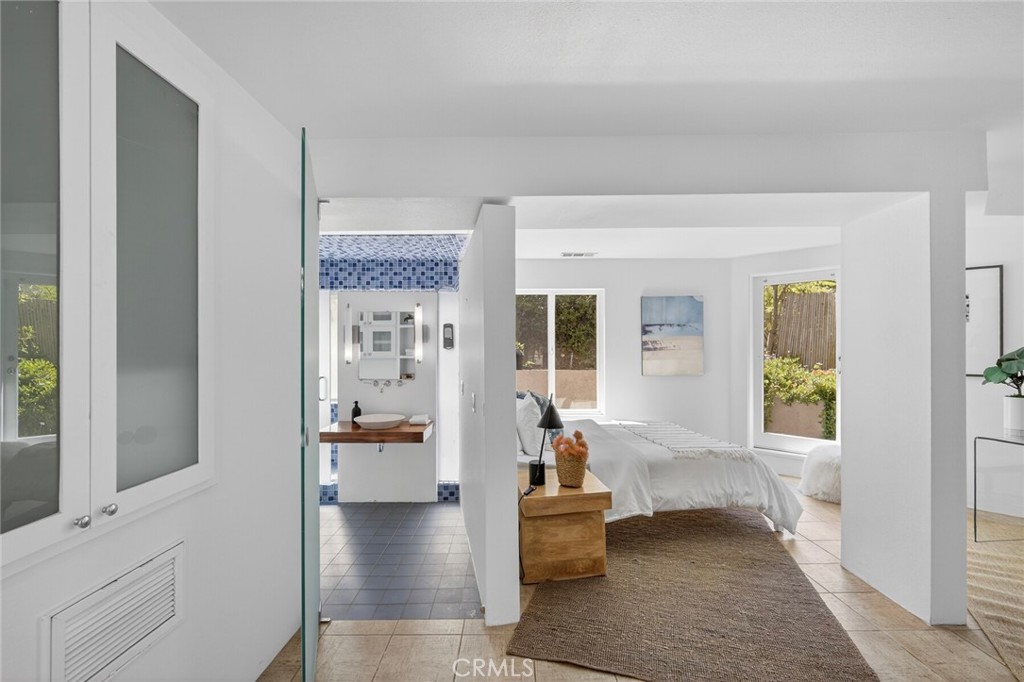 Downstairs bedroom and bathroom - 431 Nyes Place, Laguna Beach CA 92651 - photo 19
