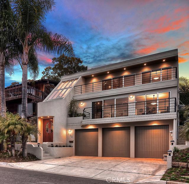 Architectural Gem in this North Laguna home. Oversized 3 car garage and large driveway combined with large open decks wi - 434 Bonvue Terrace, Laguna Beach CA 92651 - photo 1