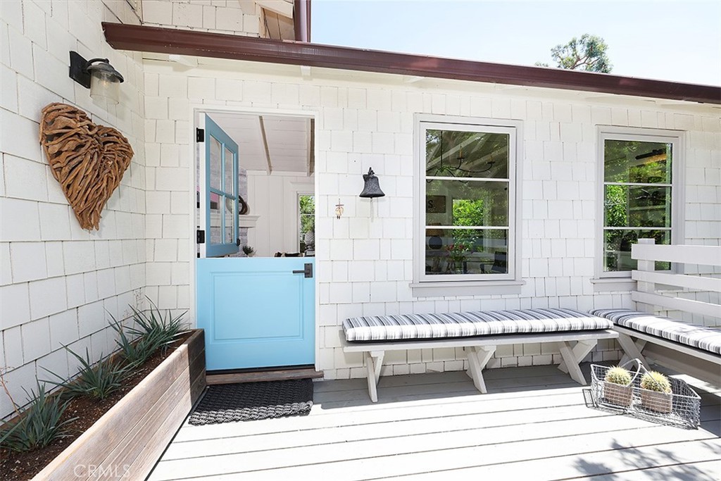 Charming patio at entry with Dutch door - 464 El Bosque, Laguna Beach CA 92651 - photo 1