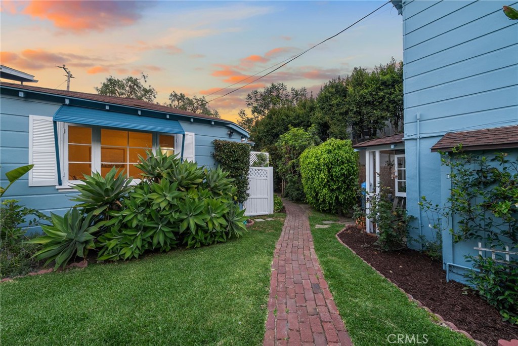 Twilight walkway to front of house - 477 Hill, Laguna Beach CA 92651 - photo 24