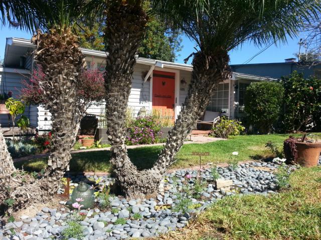 Welcoming front door- driveway and left side with walkway - 490 Thalia Street, Laguna Beach CA 92651 - photo 1