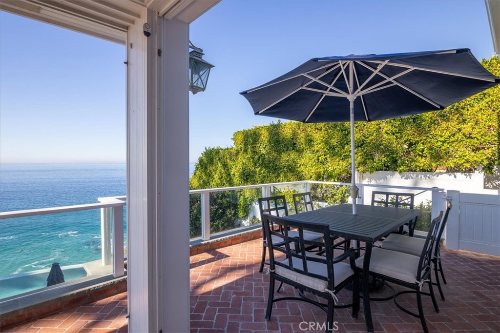 Patio overlooking infinity pool - 50 N La Senda Drive, Laguna Beach CA 92651 - photo 11