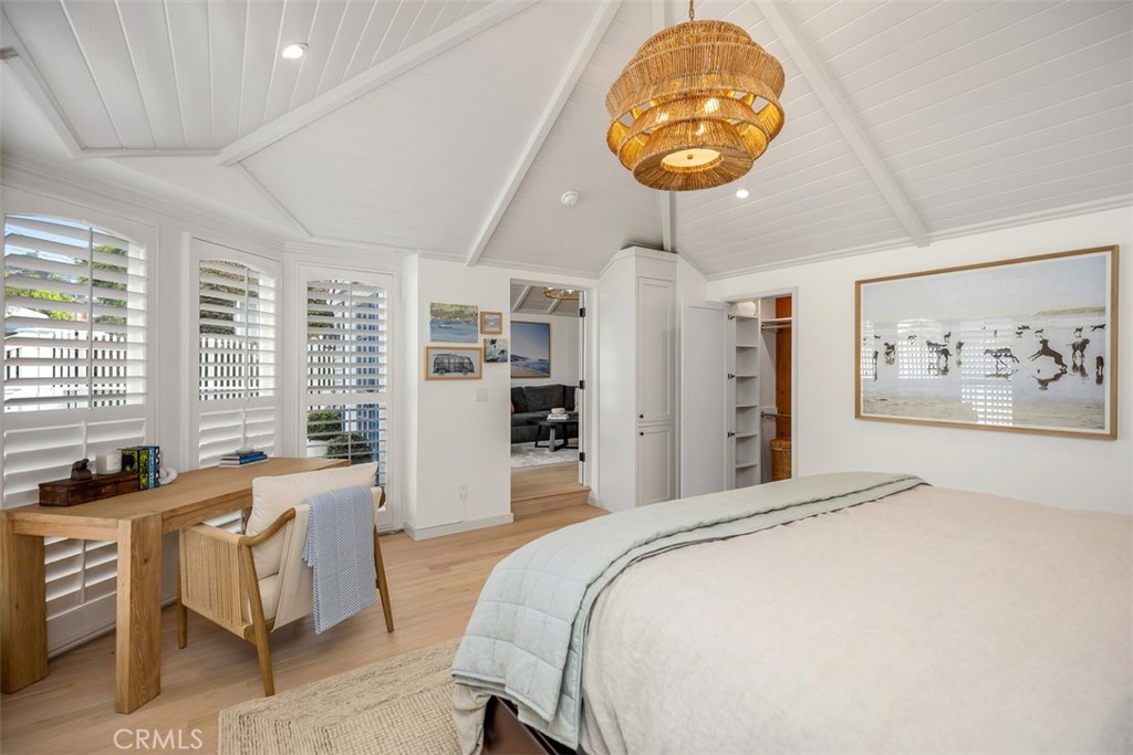 Another view of the front bedroom with french doors to close up and enjoy space. - 501 Lombardy Lane, Laguna Beach CA 92651 - photo 23