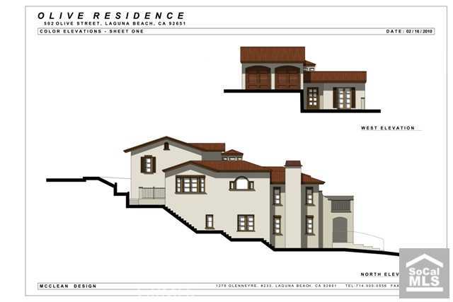 Architectural Elevations - 502 OLIVE Street, Laguna Beach CA 92651 - photo 1