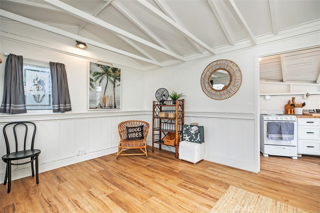 View towards the back of the studio unit and entry to the kitchenette. - 509 Diamond Street, Laguna Beach CA 92651 - photo 7