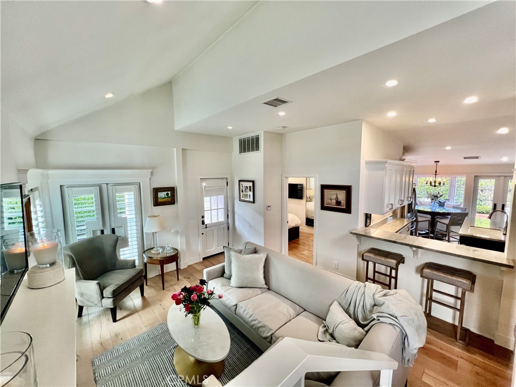 Living Room, Kitchen, Front Bedroom from stairwell - 521 Seaview Street, Laguna Beach CA 92651 - photo 1