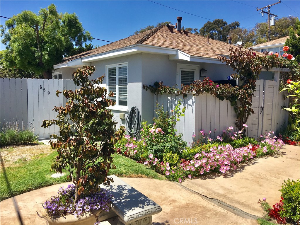 Exterior of unit showing both patio areas - 666 Glenneyre Street 660, Laguna Beach CA 92651 - photo 1