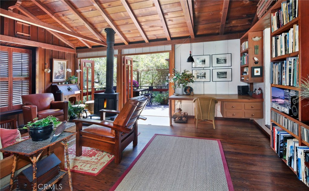 Generous family room with wood burning fireplace is open and spacious. - 742 Browncroft Road, Laguna Beach CA 92651 - photo 1