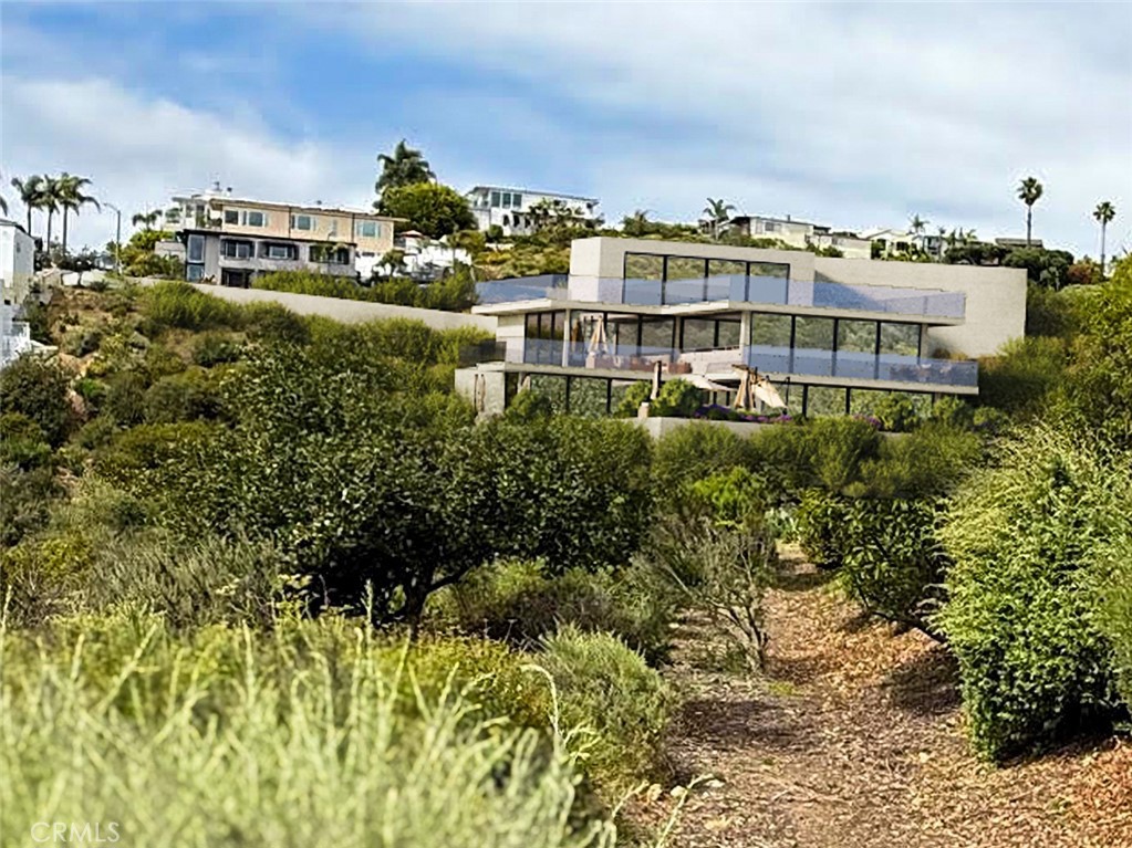 Rendering to show potential location of a home with access from Alisos Avenue looking from the Marlin Drive side of the - 749 Marlin Drive, Laguna Beach CA 92651 - photo 13
