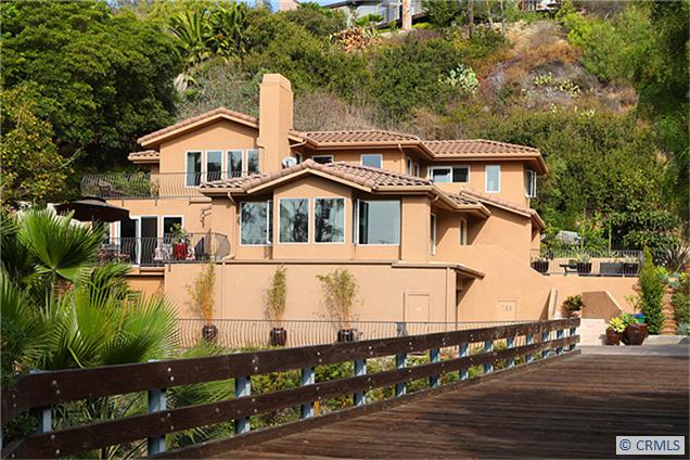 Bridge over bubbling creek to the house. - 758 CRESS Street, Laguna Beach CA 92651 - photo 1